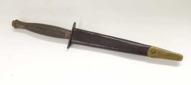 Reproduction commando fighting knife made by William Rodgers, Sheffield, England, stamped to cross