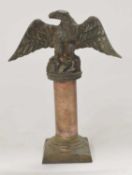 19th/20th century Imperial German eagle recreated into a desk ornament, 26cm high, wingspan 19cm