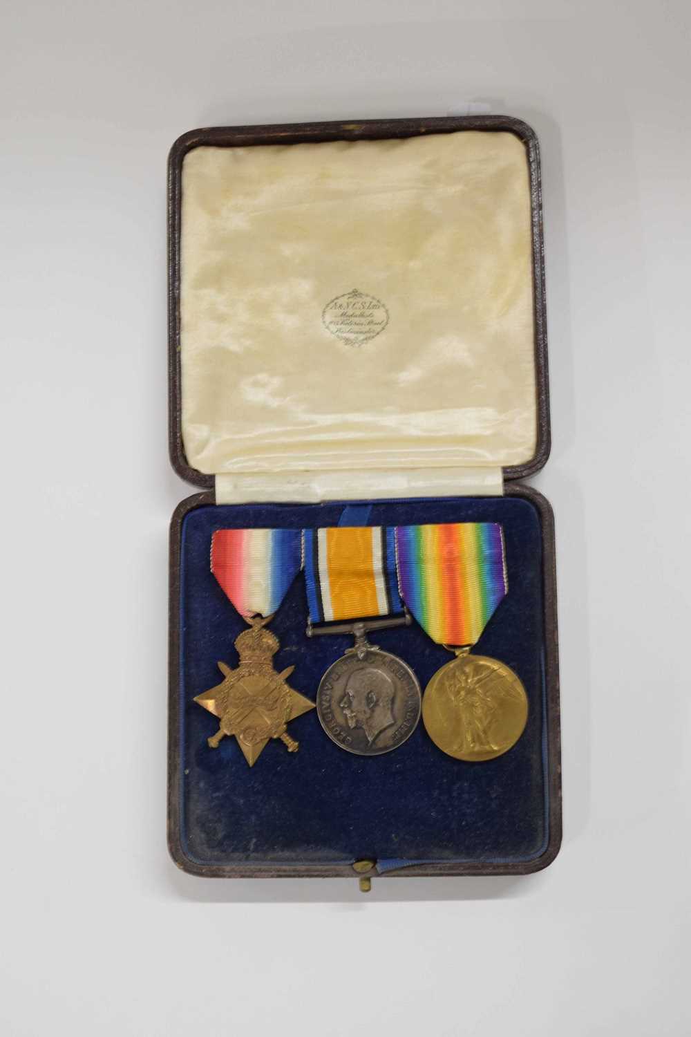 First World War British trio medal group comprising 1914-15 Star, 1914-18 War medal, 1914-1919