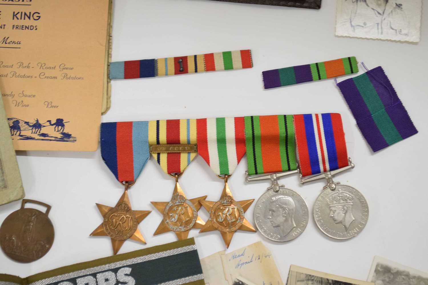 Second World War British medal group comprising 1939-45 Star, Africa Star with First Army clasp, - Image 2 of 5