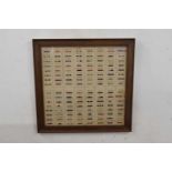 Framed medal ribbons of Victorian and Edwardian campaigns and awards comprising 128 ribbons,