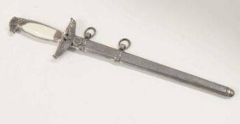 Reproduction Third Reich Nazi dagger, overall length 40cm