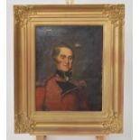 19th century framed oil on canvas portrait of Sir David Erskine of Dryburgh, born 1772, died 22