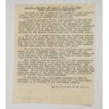 WWII letter/ephemera from Lt Gen Sir C.W. H. Leese, BF. CB. DBE. DSO, to GOC 9th Australian Division