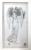 Jacynth Parsons (British, 20th Century), Angelic study, signed. Unframed. Qty: 1