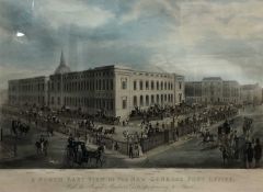 After James Pollard (British, 19th Century), A North East View of the New General Post Office With