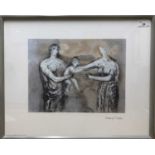 Henry Moore (British, 20th Century), 'Family Group', 1984, later reproduction lithograph, the