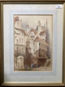 Arthur H Harris (British, Late 19th Century), A Continental townscape, watercolour, signed and dated