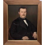 British School, Late 19th/ Early 20th Century, portrait of a seated gentleman, oil on canvas30 x