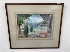 Walter Thomas Watling (British, 20th Century), Brunnen, Switzerland, watercolour, signed, framed and
