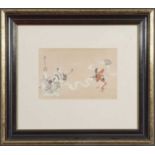 In the manner of Hishikawa Moronobu (Japanese, 17th Century), A 19th Century study of a Japanese