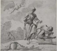 Michael Henry Spang (Danish, 18th Century), c.1760, Biblical sketch of Abraham and the sacrifice