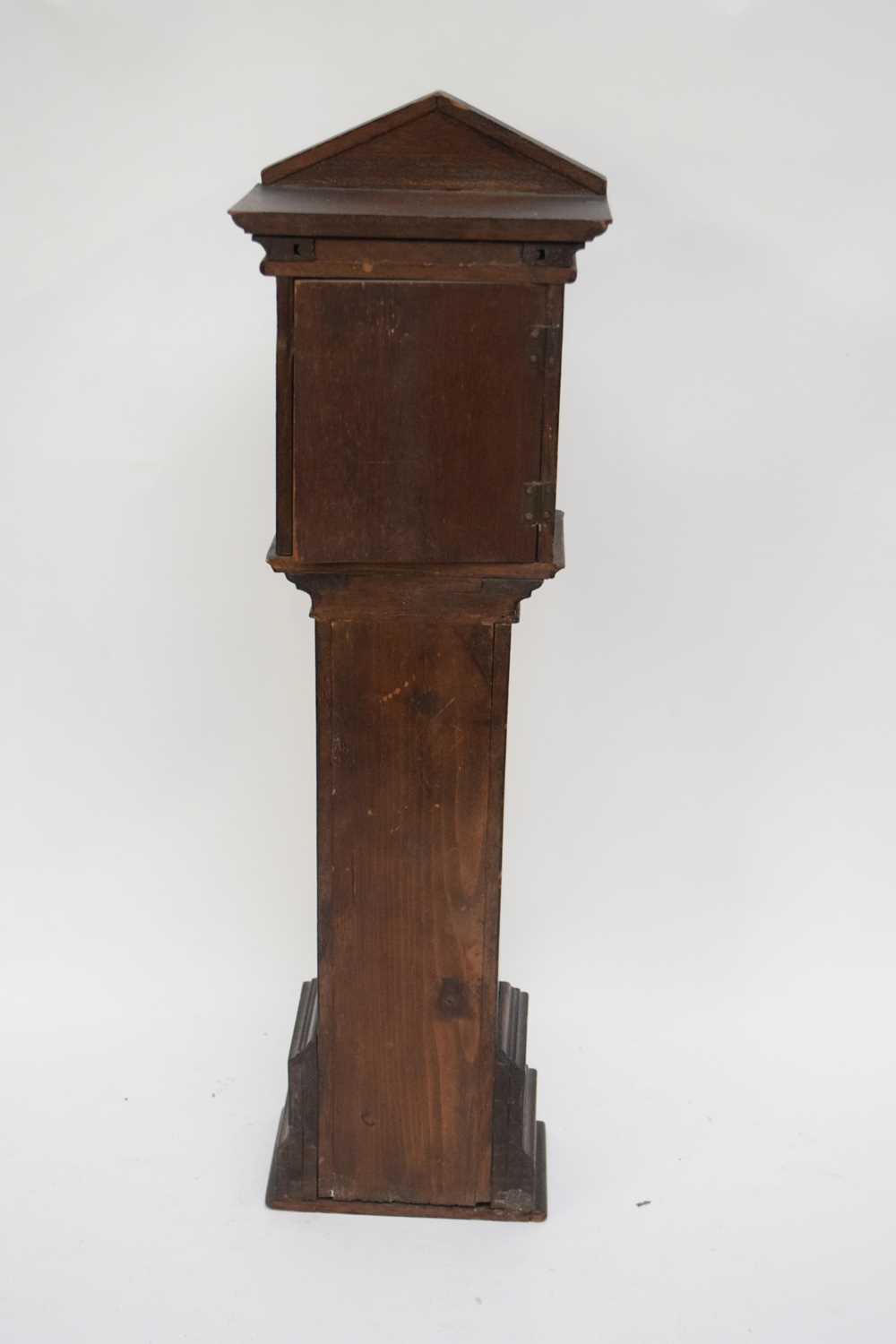 Late 19th/early 20th century miniature longcase clock in architectural case fitted with a keyless - Image 3 of 5