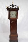 I. Bright, Saxmundham, 18th century longcase clock with square painted dial to a 30-hour movement,