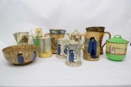 Quantity of Royal Doulton series ware 'Nightwatchman', Dickens ware, Art Nouveau style Marisian ware