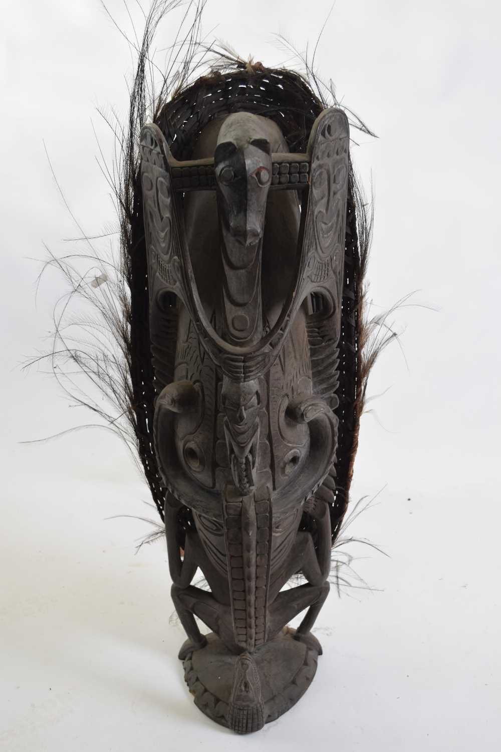 Tribal/ethnographica interest - Papua New Guinea mask of hybrid anthopomorphic and animal form set