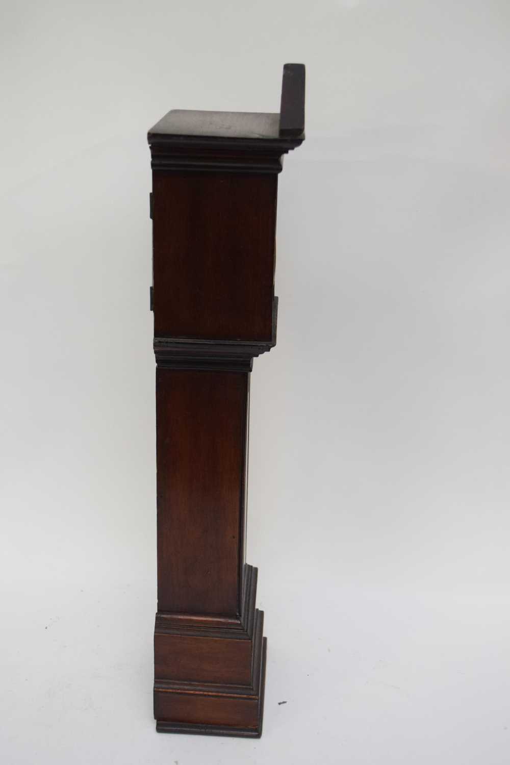 Late 19th/early 20th century miniature longcase clock in architectural case fitted with a keyless - Image 5 of 5