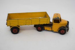Dinky Supertoy Bedford lorry in yellow black, with Supertoy red hubs (worn, no box)