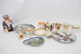 Group of ceramics including a early Davenport stone china scalloped dish, further Masons dish, small