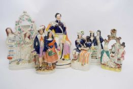 Group of Staffordshire figures (6)