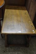 20TH CENTURY RECTANGULAR OAK COFFEE TABLE, 112CM WIDE