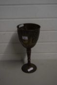 LARGE SILVER PLATED GOBLET MARKED 'THE LEDGETT CHALLENGE CUP'