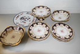 COLLECTION OF BISHOP AND STONIER GILT DECORATED DESSERT WARES RETAILED BY HARRODS, TOGETHER WITH A