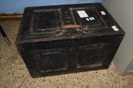 VINTAGE KEY OPERATED SAFE, WIDTH APPROX 64CM (WITH KEY)