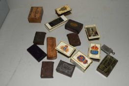 COLLECTION OF VARIOUS MATCHBOXES AND HOLDERS