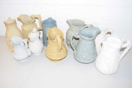 VARIOUS VICTORIAN DRAB WARE JUGS AND OTHERS