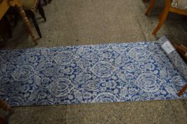 EVEREK RUNNER CARPET WITH BLUE MARBLED FINISH, 244 X 77CM