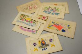 QTY WWI HAND EMBROIDERED POSTCARDS