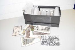 SHOE BOX CONTAINING LARGE COLLECTION OF POST CARDS