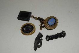 VARIOUS VICTORIAN MOURNING JEWELLERY