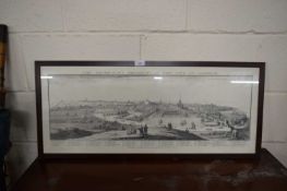 THE SOUTH EAST PROSPECT OF THE CITY OF NORWICH, BLACK AND WHITE PRINT, F/G, 89CM WIDE