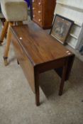 19TH CENTURY MAHOGANY DROP LEAF DINING TABLE, 107CM WIDE