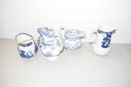 VARIOUS 19TH CENTURY AND LATER JUGS TO INCLUDE DAVENPORT (5)