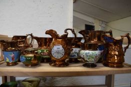 QUANTITY OF LUSTRE WARE JUGS