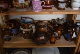 QUANTITY OF LUSTRE WARE JUGS, TYPICAL DESIGNS
