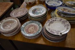 CONSIDERABLE QUANTITY OF ENGLISH PORCELAIN POTTERY PLATES AND SERVING DISHES