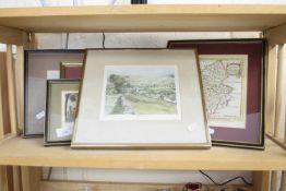 VARIOUS COLOURED PRINTS AND ENGRAVINGS TO INCLUDE BLICKLING HALL, HAREWOOD HOUSE, TROUTBECK, PLUS