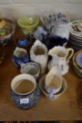 QUANTITY OF ENGLISH CERAMICS, MAINLY JUGS AND VASES