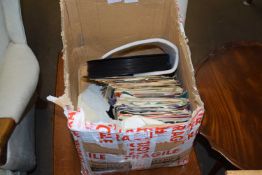 BOX CONTAINING VARIOUS RECORDS, MAINLY POP MUSIC