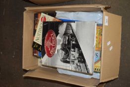 BOX CONTAINING BOOKS, SOME RAILWAY INTEREST