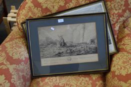 PRINT OF THE WRECK NYMPHA AMERICANA AT BEACHY HEAD, AND A BIRDS EYE VIEW OF VICTORIAN NOTTINGHAM