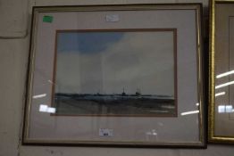BRIAN BOWEN, SET OF THREE MARITIME SCENES DEPICTING SHIPS DOCKSIDE AND IN PORT, WATERCOLOUR ON
