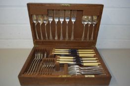 CASE OF MAPPIN & WEBB SILVER PLATED CUTLERY