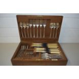 CASE OF MAPPIN & WEBB SILVER PLATED CUTLERY