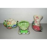 COLLECTION OF VARIOUS MALING LUSTRE DECORATED BOWLS, VASES, TEA POT ETC