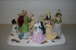VARIOUS 20TH CENTURY FIGURINES TO INCLUDE BALLERINAS AND OTHERS